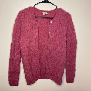 Adorable rose colored wool cardigan